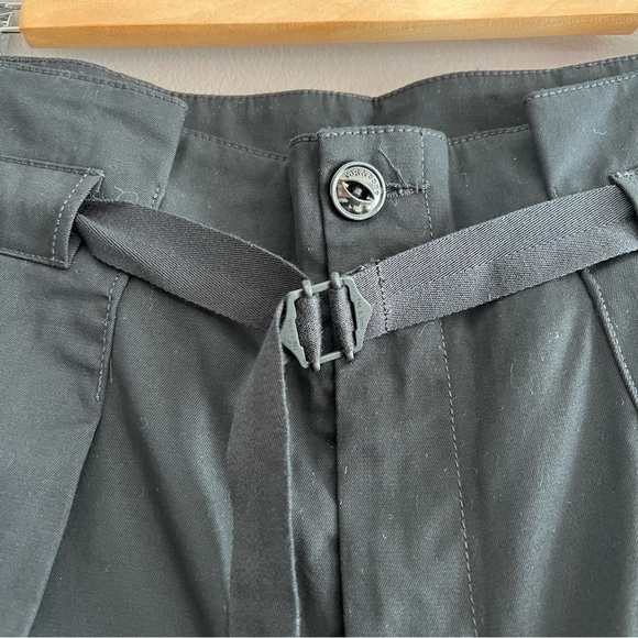 Rag & Bone Women's Belted Hunter Pants Cropped Pleated Front High Rise Black 25 - Picture 5 of 16